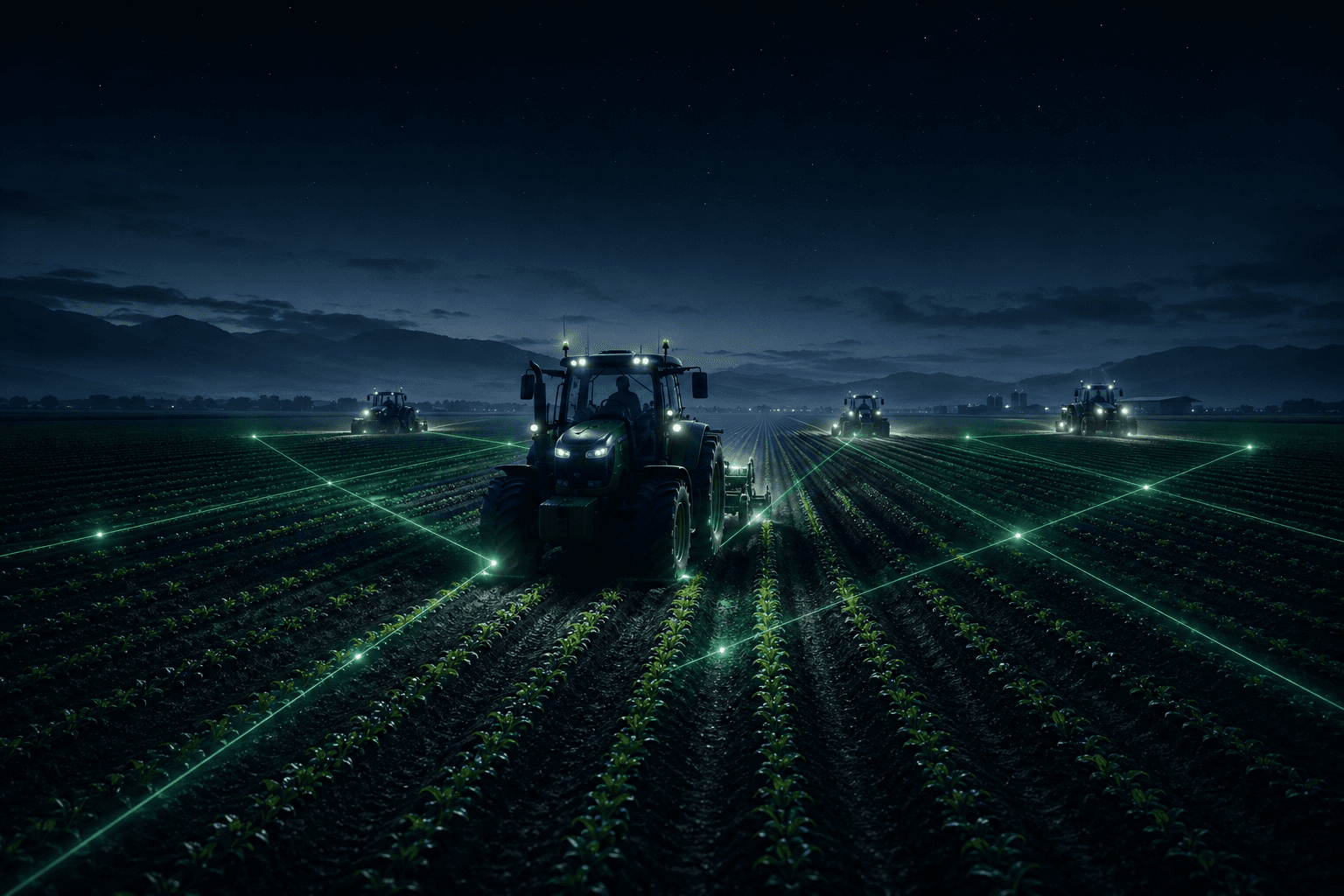 Weite Agrarlandschaft als Symbol für Zusammenarbeit zwischen Landwirten und Lohnunternehmen